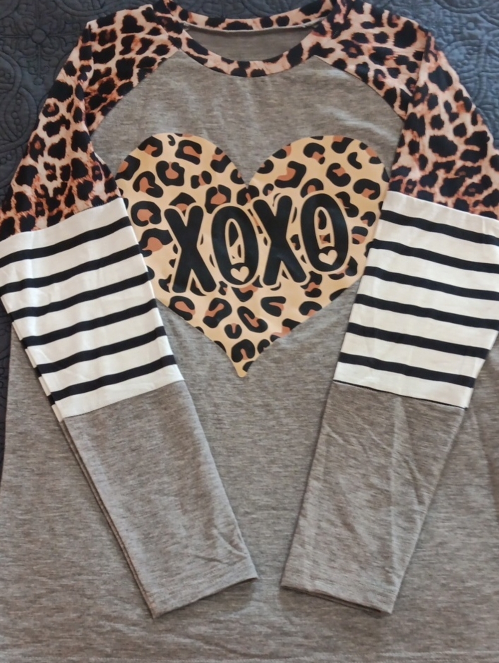 XOXO Animal Print Long Sleeve Top